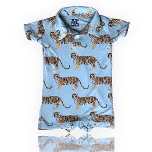 Like new Kickee Pants Tiger Polo Romper​​